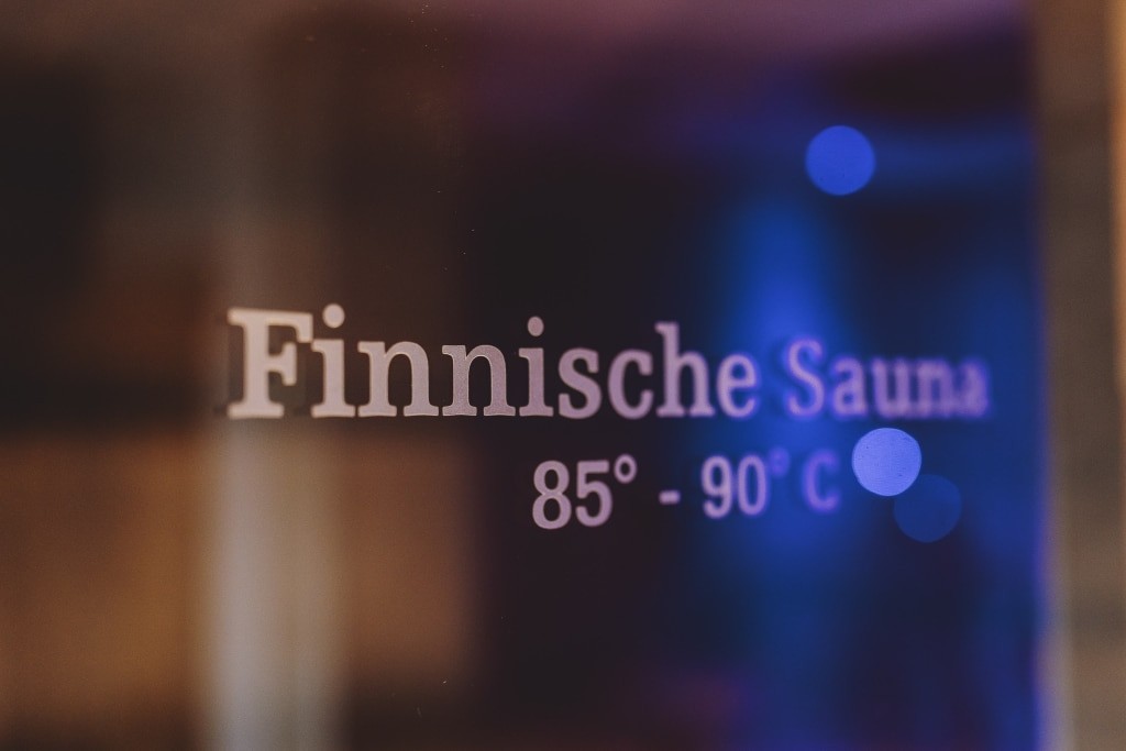 Schriftzug Finnische Sauna